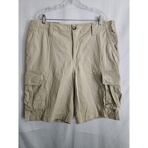 Foot Locker Classic Cargo Shorts Mens 38 Khaki Tan Cotton Utility Pockets